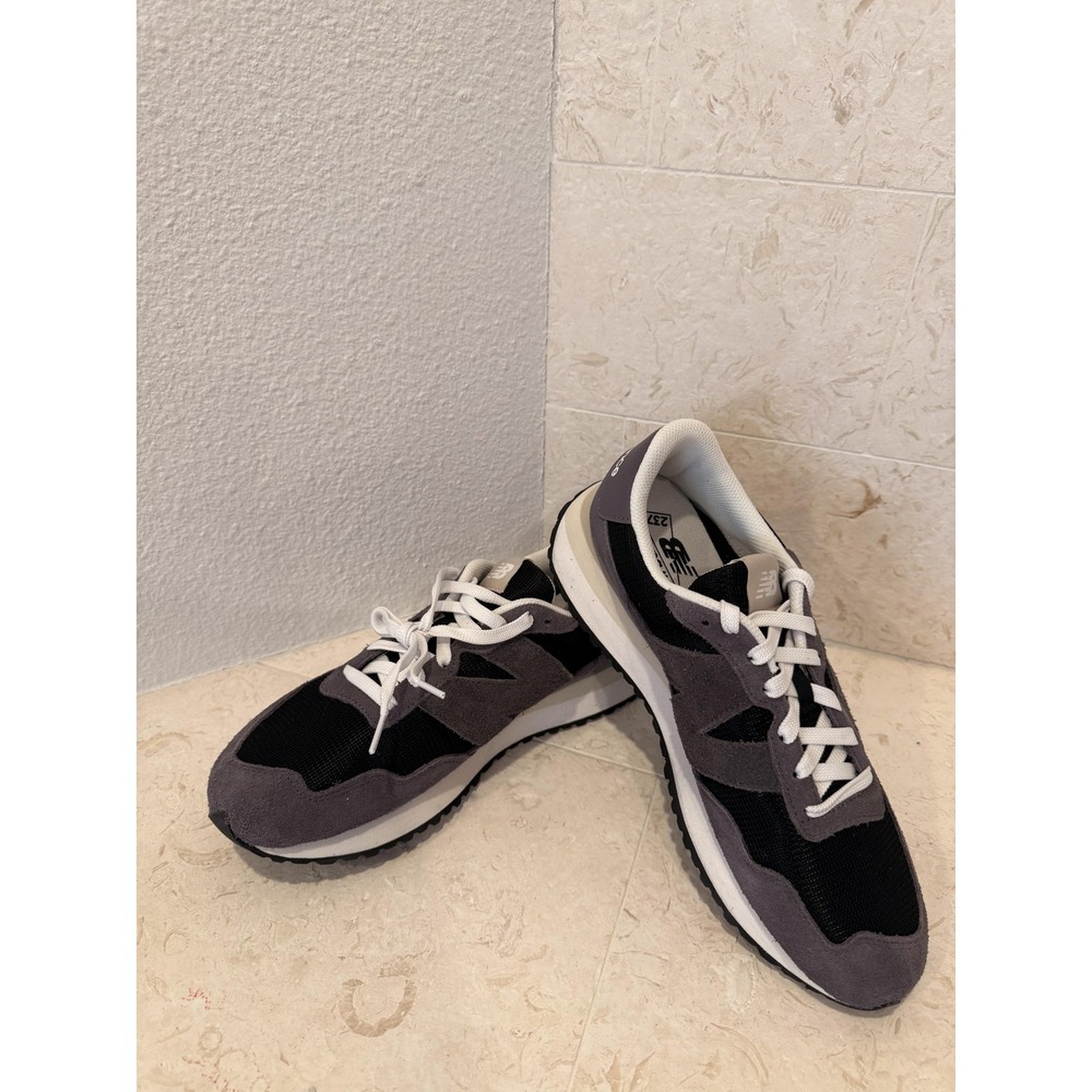 New Balance 237 Shoes Mens Size 10.5 Gray Black Suede Running Sneakers M23718J